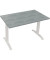 Schreibtisch All in One, manuell höhenverstellbar, 65-85cm (H), 120x70cm (BxT), rechteckig, beton hell / weiß