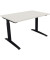 Schreibtisch All in One, manuell höhenverstellbar, 65-85cm (H), 120x80cm (BxT), rechteckig, weiß / anthrazit metallic