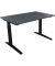 Schreibtisch All in One, manuell höhenverstellbar, 65-85cm (H), 120x80cm (BxT), rechteckig, lavagrau / anthrazit metallic