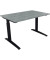 Schreibtisch All in One, manuell höhenverstellbar, 65-85cm (H), 120x80cm (BxT), rechteckig, beton hell / anthrazit metallic