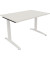 Schreibtisch All in One, manuell höhenverstellbar, 65-85cm (H), 120x80cm (BxT), rechteckig, weiß / weiß