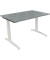 Schreibtisch All in One, manuell h&ouml;henverstellbar, 65-85cm (H), 120x80cm (BxT), rechteckig, beton hell / wei&szlig;
