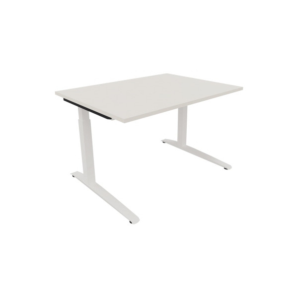 4003969071926 - Schreibtisch All in One 810022801 manuell höhenverstellbar 65-85cm (H) 120x90cm (BxT) rechteckig diamant weiß   verkehrsweiß