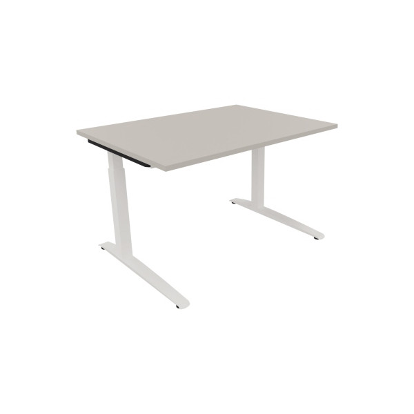 4003969071759 - Schreibtisch All in One 810022881 manuell höhenverstellbar 65-85cm (H) 120x90cm (BxT) rechteckig lichtgrau   verkehrsweiß 4