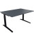 Schreibtisch All in One, manuell höhenverstellbar, 65-85cm (H), 140x100cm (BxT), rechteckig, lavagrau / anthrazit metallic