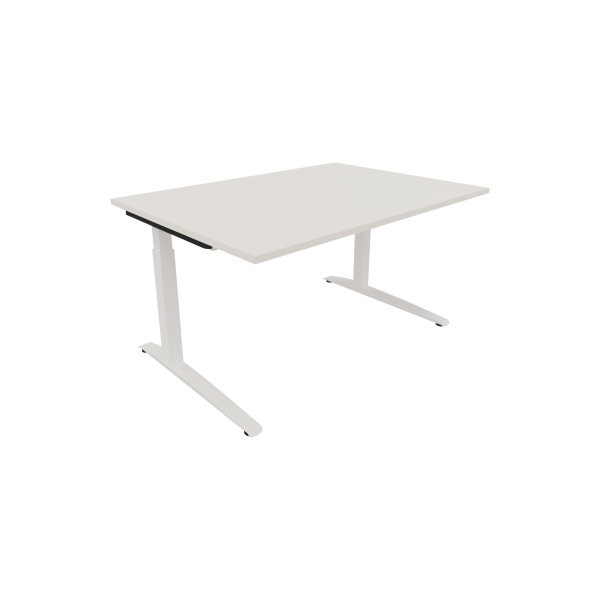 4003969071674 - Schreibtisch All in One 810023101 manuell höhenverstellbar 65-85cm (H) 140x100cm (BxT) rechteckig weiß   verkehrsweiß 40039