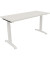 Schreibtisch All in One, manuell höhenverstellbar, 65-85cm (H), 140x60cm (BxT), rechteckig, weiß / weiß