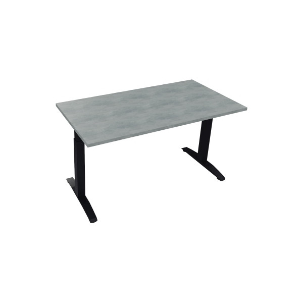4003969072206 - Schreibtisch All in One 810023583 manuell höhenverstellbar 65-85cm (H) 140x70cm (BxT) rechteckig beton hell   anthrazit meta