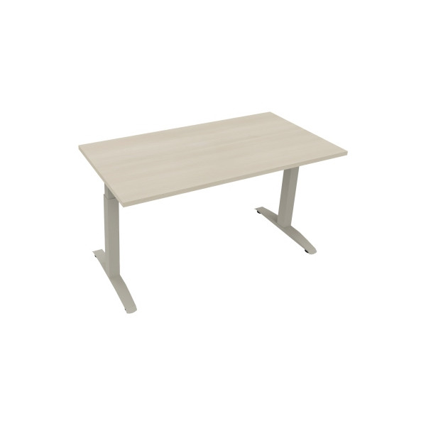 4003969071971 - Schreibtisch All in One 810023672 manuell höhenverstellbar 65-85cm (H) 140x70cm (BxT) rechteckig akazie hell   silberalumini