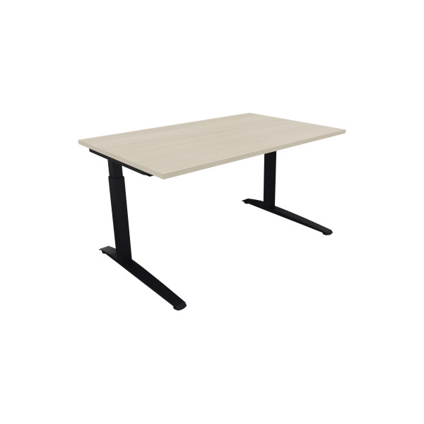 4003969072534 - Schreibtisch All in One 810024172 manuell höhenverstellbar 65-85cm (H) 140x90cm (BxT) rechteckig akazie hell   anthrazit met