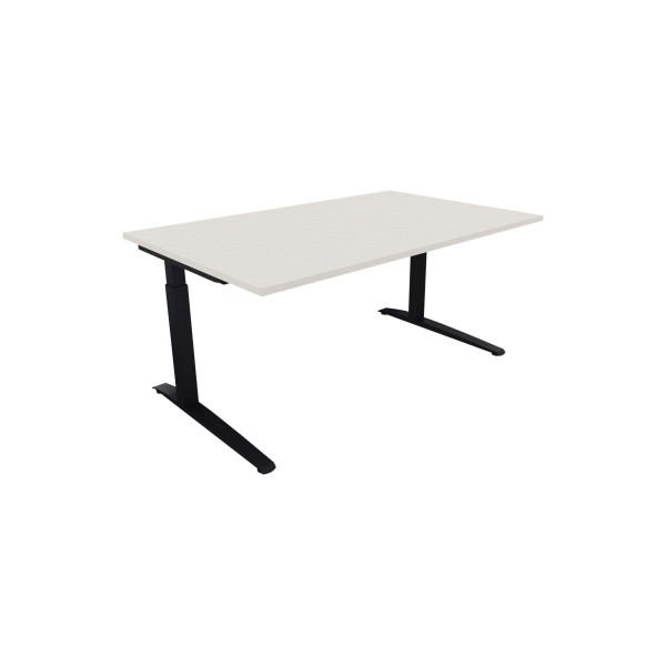 4003969073012 - Schreibtisch All in One 810024401 manuell höhenverstellbar 65-85cm (H) 160x100cm (BxT) rechteckig weiß   anthrazitmetallic 