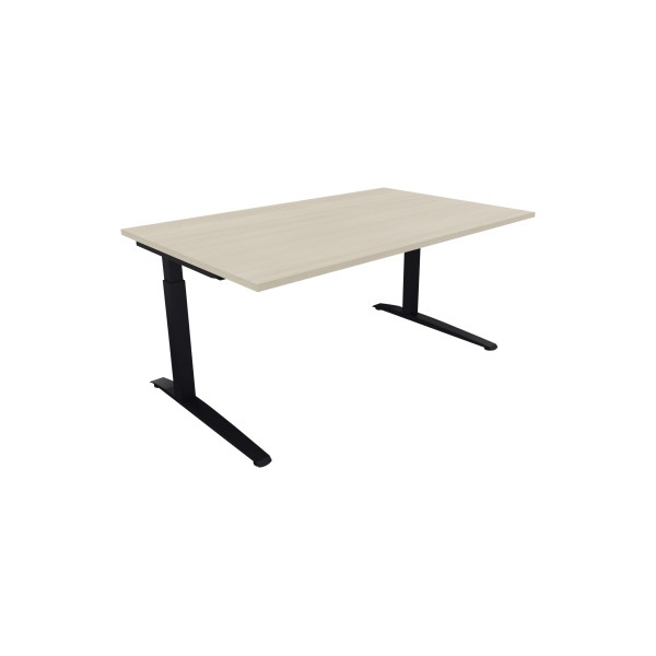 4003969072886 - Schreibtisch All in One 810024472 manuell höhenverstellbar 65-85cm (H) 160x100cm (BxT) rechteckig akazie hell   anthrazitmet