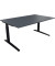 Schreibtisch All in One, manuell höhenverstellbar, 65-85cm (H), 160x100cm (BxT), rechteckig, lavagrau / anthrazit metallic