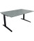 Schreibtisch All in One, manuell höhenverstellbar, 65-85cm (H), 160x100cm (BxT), rechteckig, beton hell / anthrazit metallic