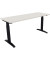 Schreibtisch All in One, manuell höhenverstellbar, 65-85cm (H), 160x60cm (BxT), rechteckig, weiß / anthrazit metallic