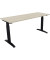 Schreibtisch All in One, manuell höhenverstellbar, 65-85cm (H), 160x60cm (BxT), rechteckig, akazie hell / anthrazit metallic