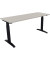 Schreibtisch All in One, manuell höhenverstellbar, 65-85cm (H), 160x60cm (BxT), rechteckig, lichtgrau / anthrazit metallic