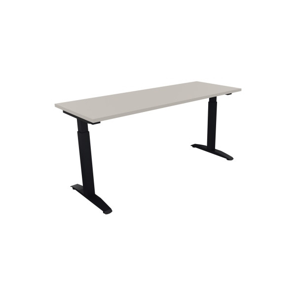 4003969072718 - Schreibtisch All in One 810024781 manuell höhenverstellbar 65-85cm (H) 160x60cm (BxT) rechteckig lichtgrau   anthrazit metal