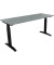 Schreibtisch All in One, manuell höhenverstellbar, 65-85cm (H), 160x60cm (BxT), rechteckig, beton hell / anthrazit metallic