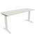 Schreibtisch All in One, manuell höhenverstellbar, 65-85cm (H), 160x60cm (BxT), rechteckig, weiß / weiß