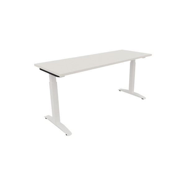 4003969072770 - Schreibtisch All in One 810024901 manuell höhenverstellbar 65-85cm (H) 160x60cm (BxT) rechteckig diamant weiß   verkehrsweiß