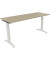 Schreibtisch All in One, manuell höhenverstellbar, 65-85cm (H), 160x60cm (BxT), rechteckig, eiche natur / weiß
