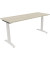 Schreibtisch All in One, manuell höhenverstellbar, 65-85cm (H), 160x60cm (BxT), rechteckig, akazie hell / weiß