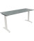 Schreibtisch All in One, manuell höhenverstellbar, 65-85cm (H), 160x60cm (BxT), rechteckig, beton hell / weiß