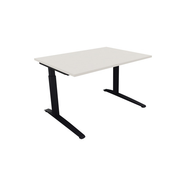 4003969073128 - Schreibtisch All in One 810025001 manuell höhenverstellbar 65-85cm (H) 160x70cm (BxT) rechteckig diamant weiß   anthrazit me