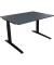 Schreibtisch All in One, manuell höhenverstellbar, 65-85cm (H), 160x70cm (BxT), rechteckig, lavagrau / anthrazit metallic