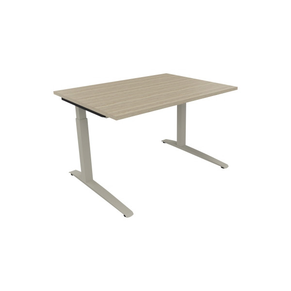 4003969073036 - Schreibtisch All in One 810025171 manuell höhenverstellbar 65-85cm (H) 160x70cm (BxT) rechteckig eiche natur   silberalumini