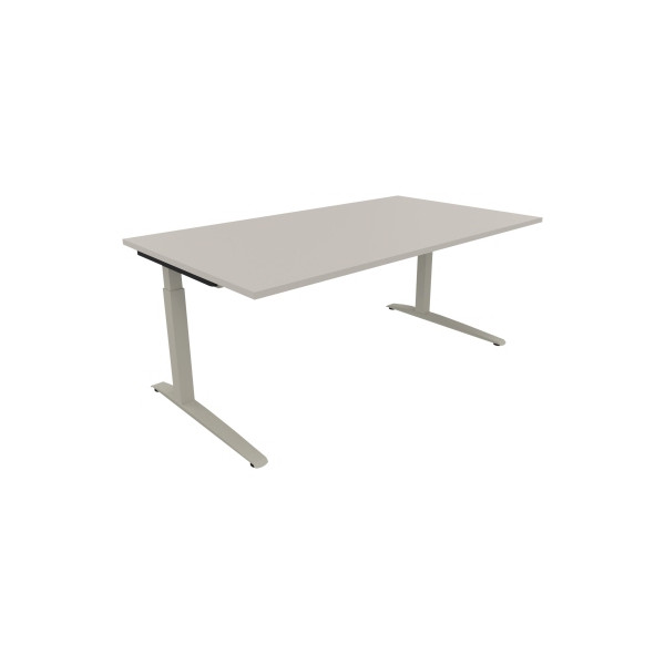 4003969073166 - Schreibtisch All in One 810025181 manuell höhenverstellbar 65-85cm (H) 160x70cm (BxT) rechteckig lichtgrau   silberaluminium