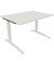 Schreibtisch All in One, manuell höhenverstellbar, 65-85cm (H), 160x70cm (BxT), rechteckig, weiß / weiß