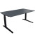 Schreibtisch All in One, manuell höhenverstellbar, 65-85cm (H), 160x90cm (BxT), rechteckig, lavagrau / anthrazit metallic