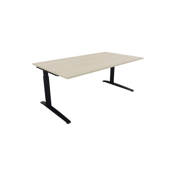 4003969074026 - Schreibtisch All in One 810025672 manuell höhenverstellbar 65-85cm (H) 180x100cm (BxT) rechteckig akazie hell   anthrazitmet