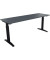 Schreibtisch All in One, manuell höhenverstellbar, 65-85cm (H), 180x60cm (BxT), rechteckig, lavagrau / anthrazit metallic