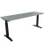 Schreibtisch All in One, manuell höhenverstellbar, 65-85cm (H), 180x60cm (BxT), rechteckig, beton hell / anthrazit metallic