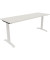 Schreibtisch All in One, manuell höhenverstellbar, 65-85cm (H), 180x60cm (BxT), rechteckig, weiß / weiß