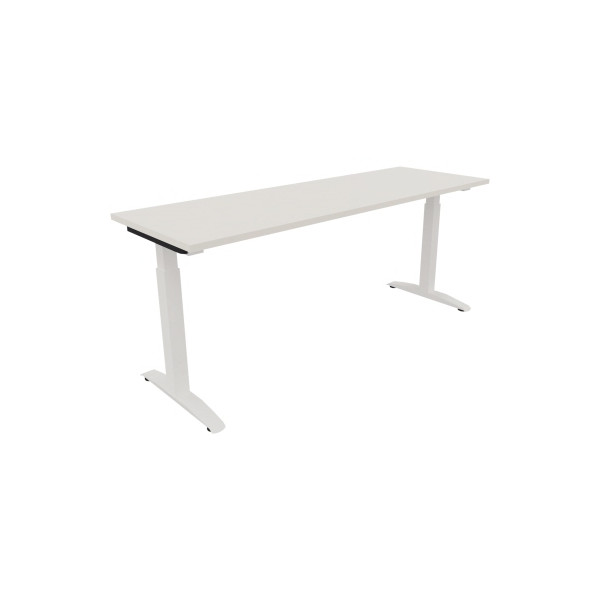 4003969074224 - Schreibtisch All in One 810026101 manuell höhenverstellbar 65-85cm (H) 180x60cm (BxT) rechteckig weiß   verkehrsweiß 400396