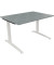 Schreibtisch All in One, manuell höhenverstellbar, 65-85cm (H), 180x70cm (BxT), rechteckig, beton hell / weiß