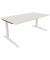 Schreibtisch All in One, manuell höhenverstellbar, 65-85cm (H), 180x90cm (BxT), rechteckig, weiß / weiß