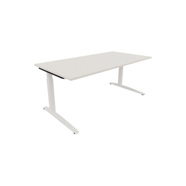 4003969074309 - Schreibtisch All in One 810027001 manuell höhenverstellbar 65-85cm (H) 180x90cm (BxT) rechteckig weiß   verkehrsweiß 400396
