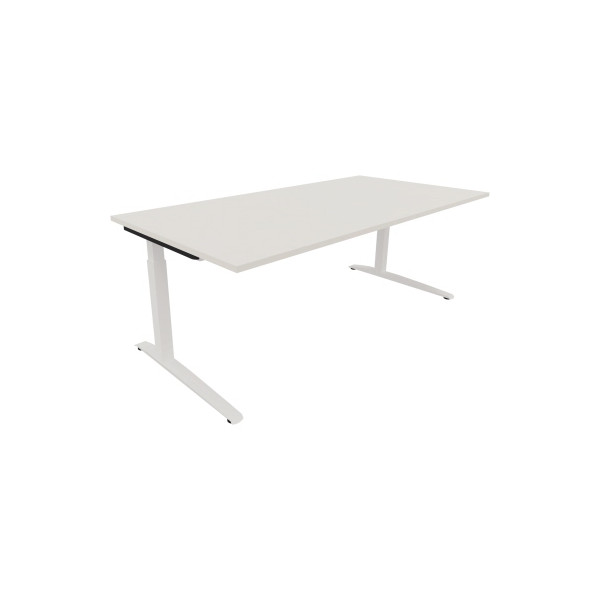 4003969074941 - Schreibtisch All in One 810027301 manuell höhenverstellbar 65-85cm (H) 200x100cm (BxT) rechteckig weiß   verkehrsweiß 40039