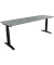 Schreibtisch All in One, manuell höhenverstellbar, 65-85cm (H), 200x60cm (BxT), rechteckig, beton hell / anthrazit metallic