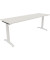 Schreibtisch All in One, manuell höhenverstellbar, 65-85cm (H), 200x60cm (BxT), rechteckig, weiß / weiß