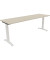 Schreibtisch All in One, manuell höhenverstellbar, 65-85cm (H), 200x60cm (BxT), rechteckig, akazie hell / weiß