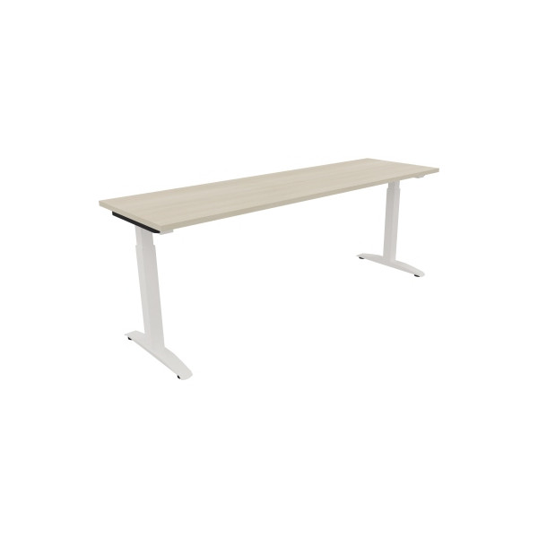 4003969074514 - Schreibtisch All in One 810027672 manuell höhenverstellbar 65-85cm (H) 200x60cm (BxT) rechteckig akaziehell   verkehrsweiß 4