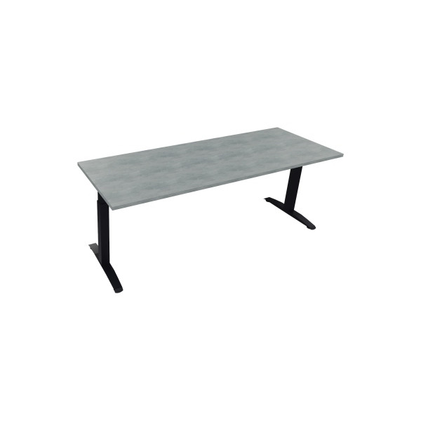 4003969075320 - Schreibtisch All in One 810027783 manuell höhenverstellbar 65-85cm (H) 200x70cm (BxT) rechteckig beton hell   anthrazit meta