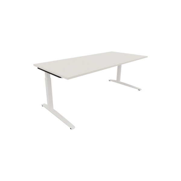 4003969075542 - Schreibtisch All in One 810028501 manuell höhenverstellbar 65-85cm (H) 200x90cm (BxT) rechteckig weiß   verkehrsweiß 400396