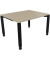 Schreibtisch All in One, manuell höhenverstellbar, 68-82cm (H), 120x100cm (BxT), rechteckig, eiche natur / anthrazit metallic